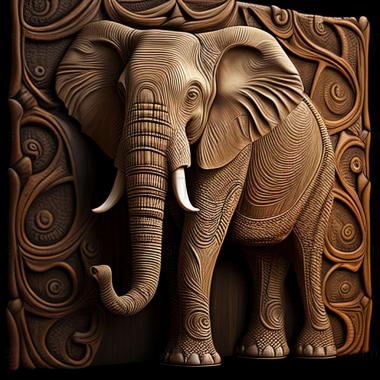 3D model Batyr elephant famous animal (STL)